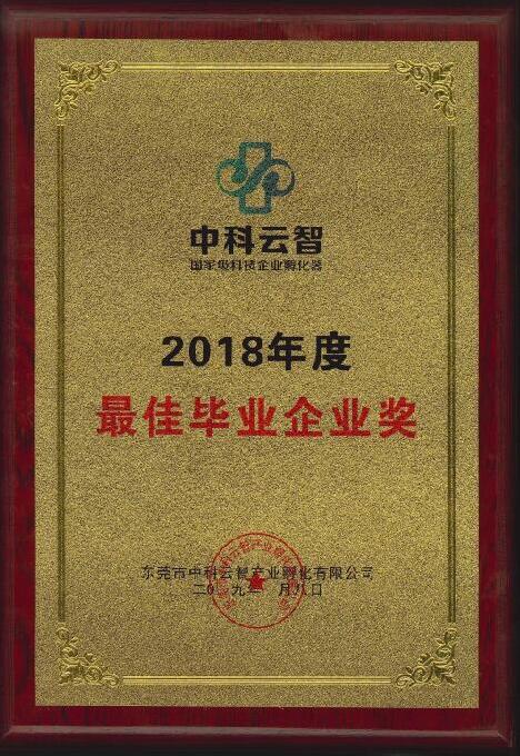 2018年度合通科技榮獲最佳畢業(yè)企業(yè)獎